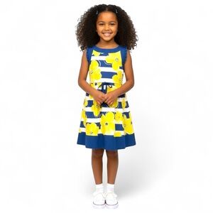 Gymboree Size 7 Blue & Yellow Floral Sleeveless Dress – Girls